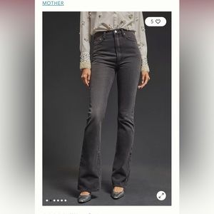 MOTHER SNACKS! High-Rise Wedge Slit Heel Jeans size 34